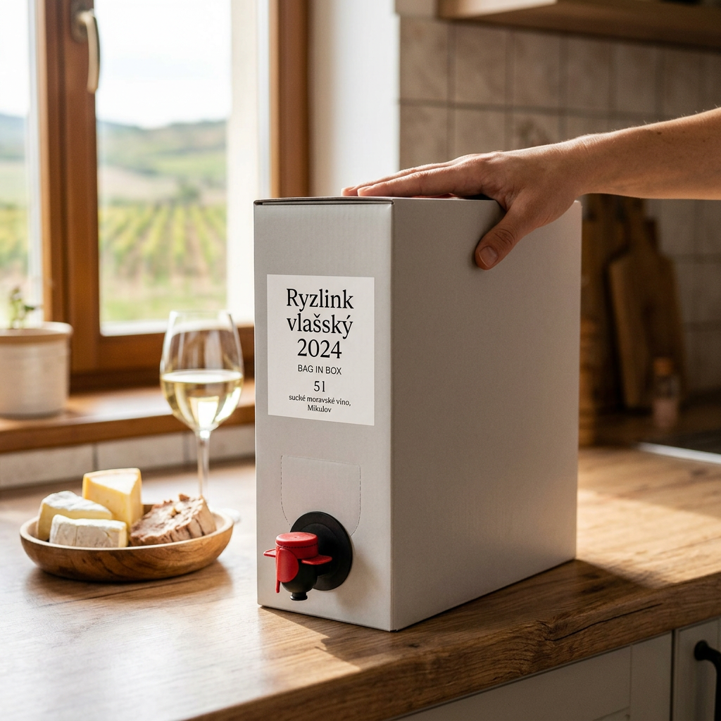 Ryzlink vlašský 2025 BAG IN BOX 5l suché moravské víno, Mikulov