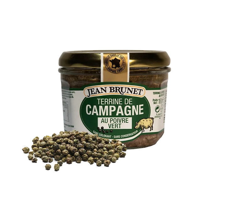 Jean Brunet Farmářská paštika se zeleným pepřem, 180g